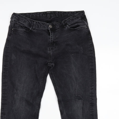 George Womens Black  Denim Skinny Jeans Size 10 L25 in