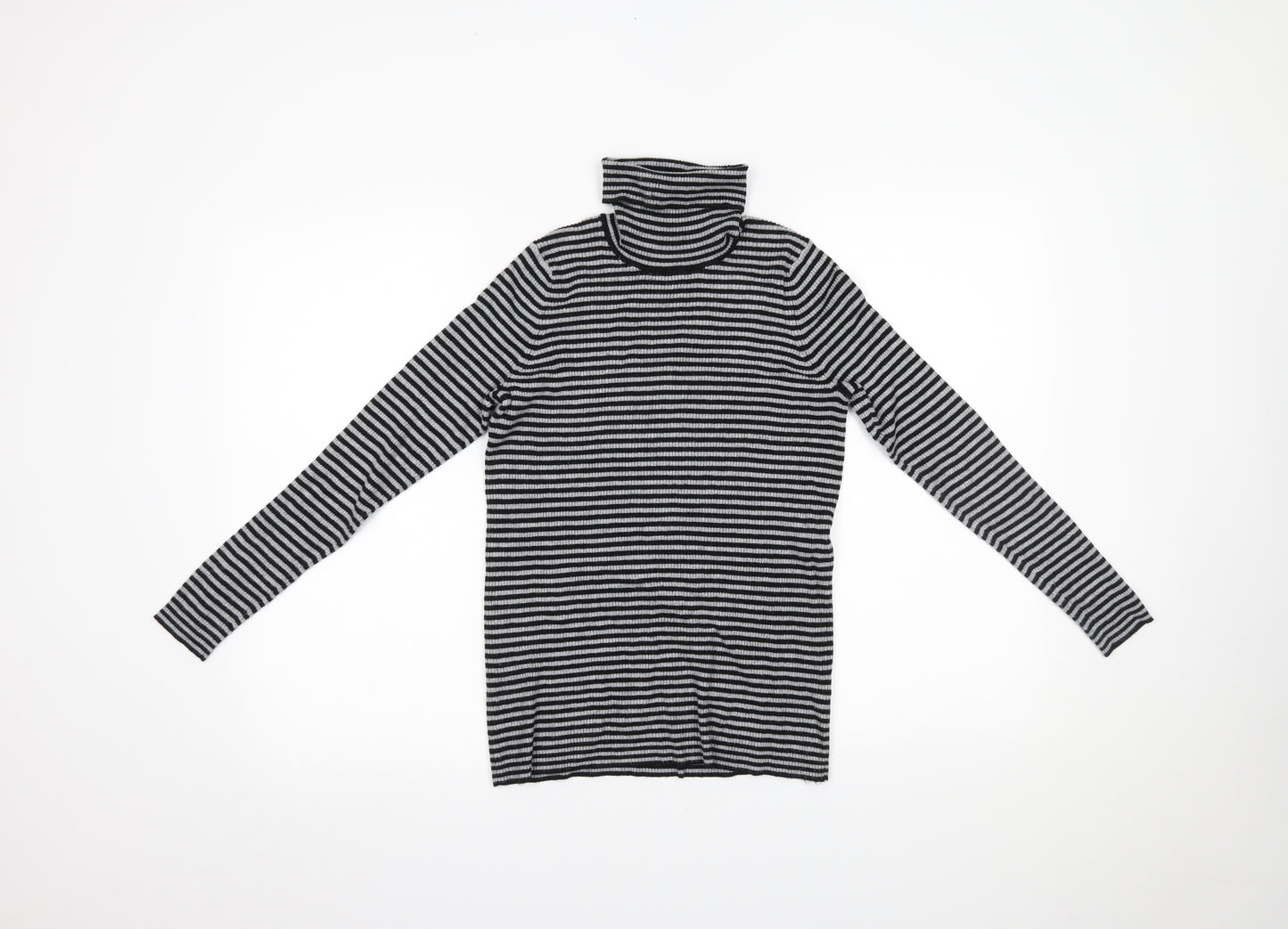 Marks and Spencer Womens Black Striped  Basic Blouse Size 16