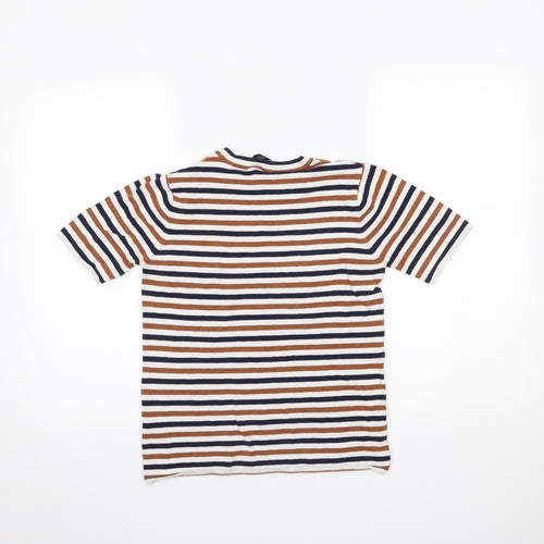 Dorothy Perkins Womens Multicoloured Striped  Basic T-Shirt Size 8