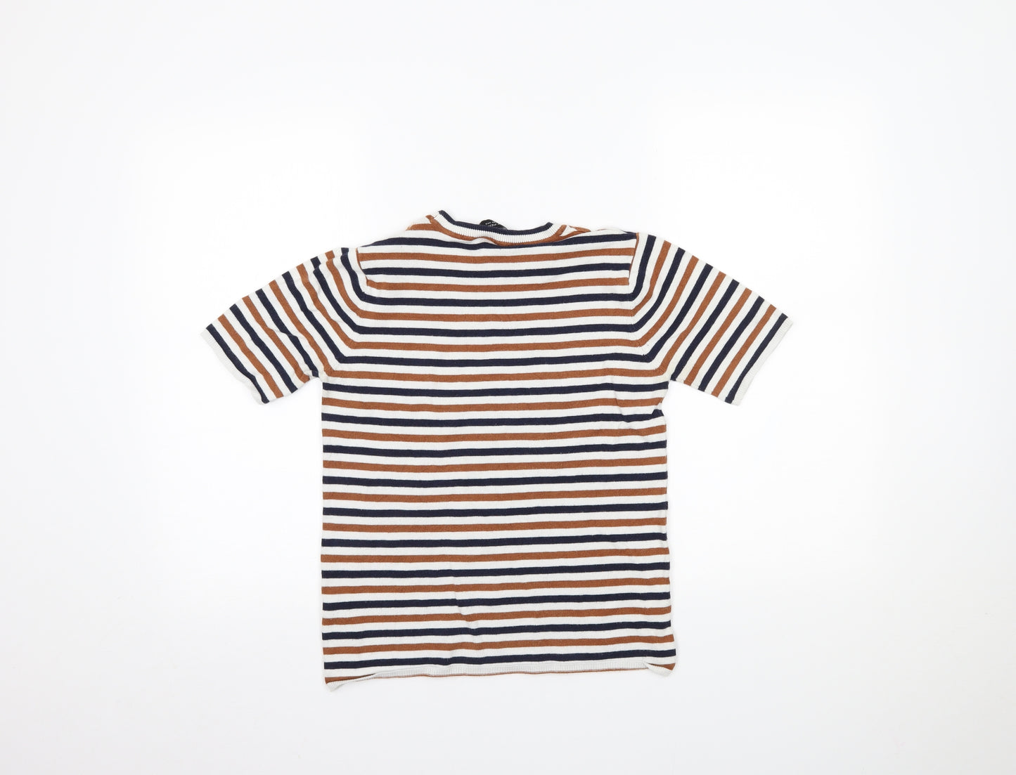 Dorothy Perkins Womens Multicoloured Striped  Basic T-Shirt Size 8