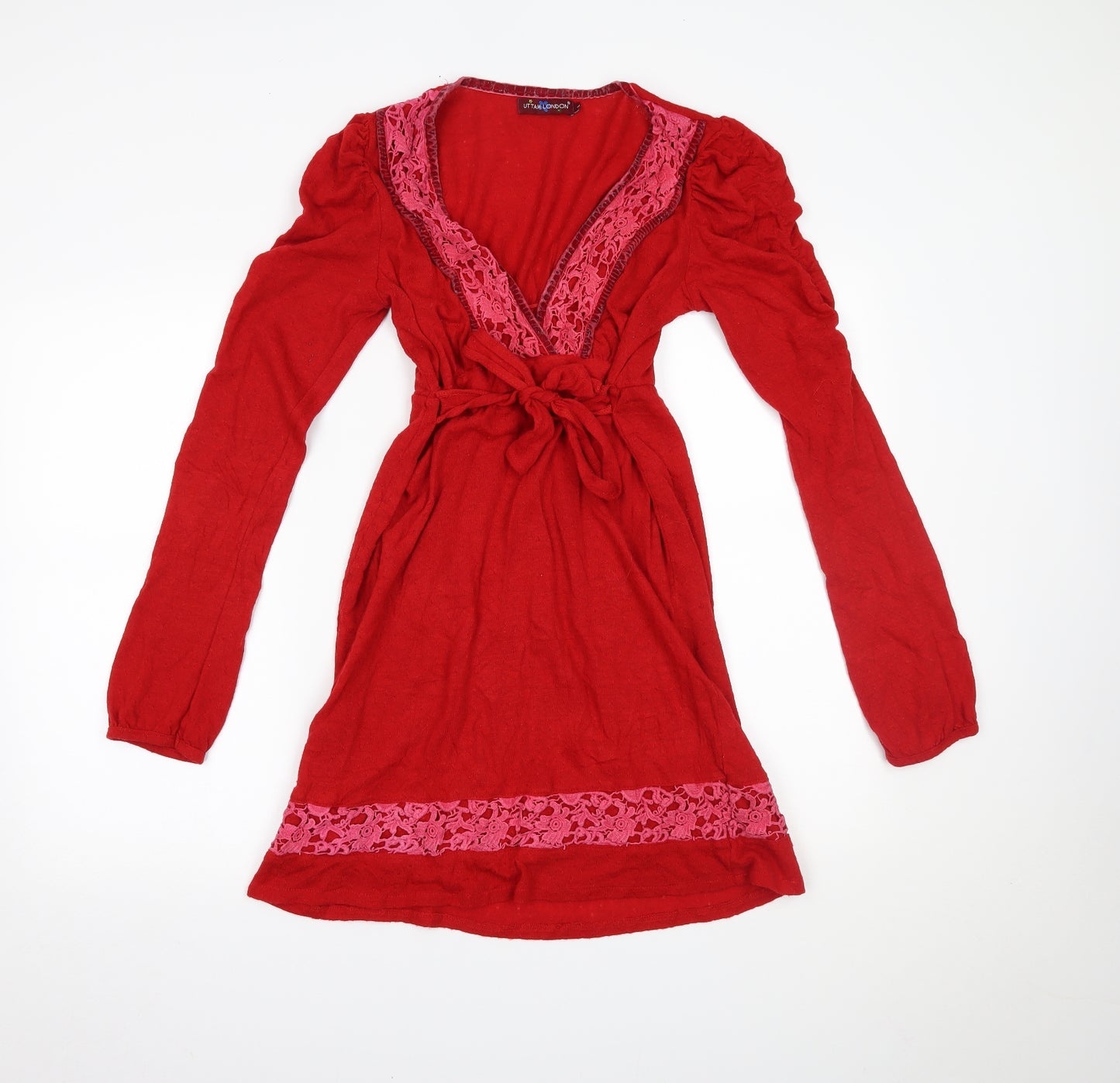 Uttam London Womens Red   Fit & Flare  Size L