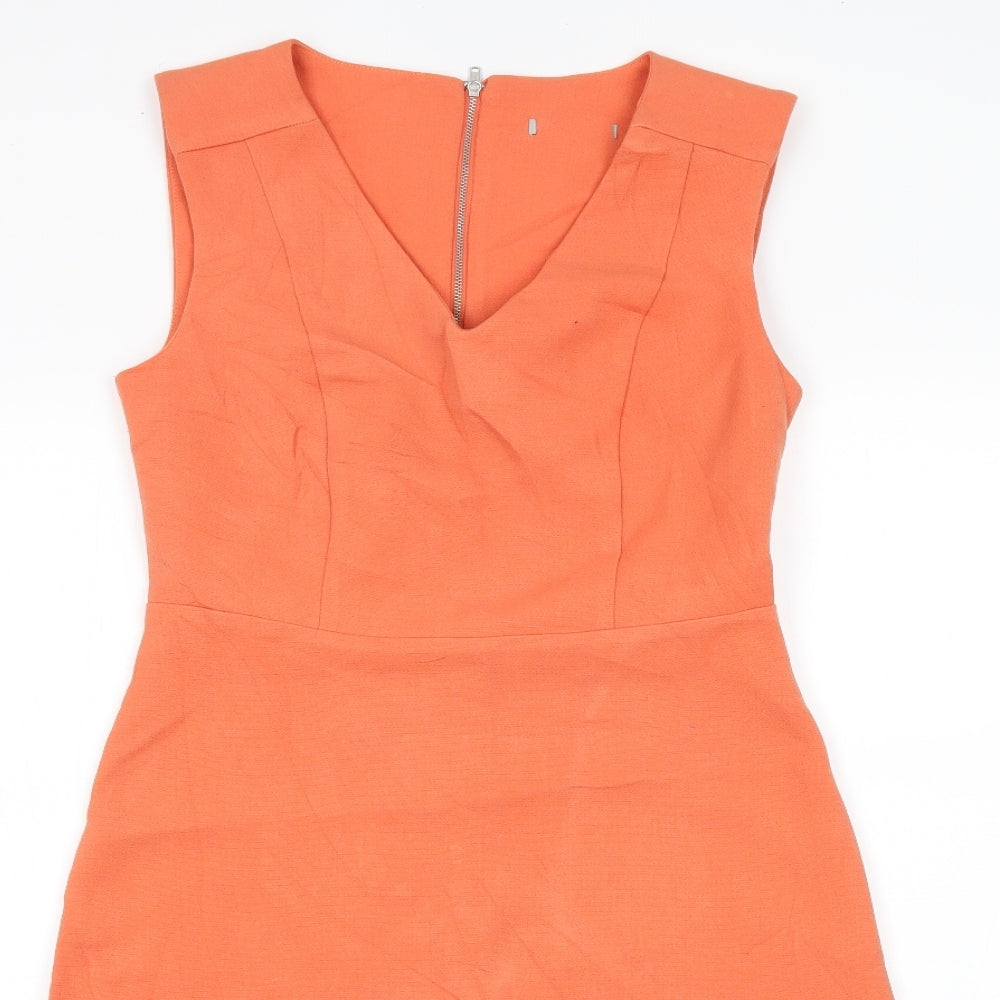 TU Womens Orange   Fit & Flare  Size 8