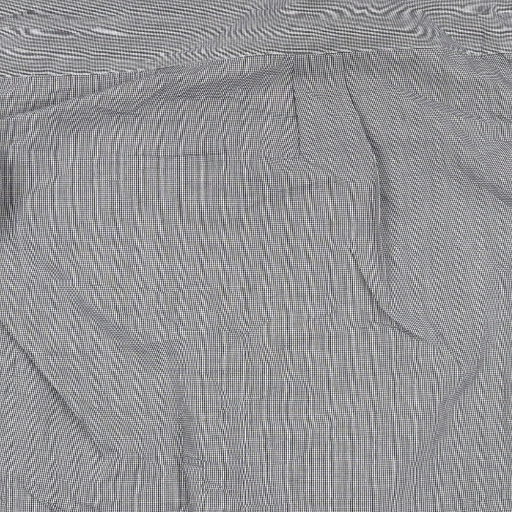 Peacocks Mens Black Check   Dress Shirt Size 16