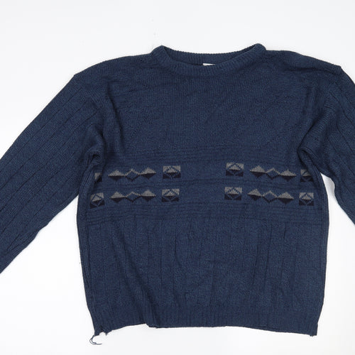 Menswear Mens Blue   Pullover Jumper Size XL