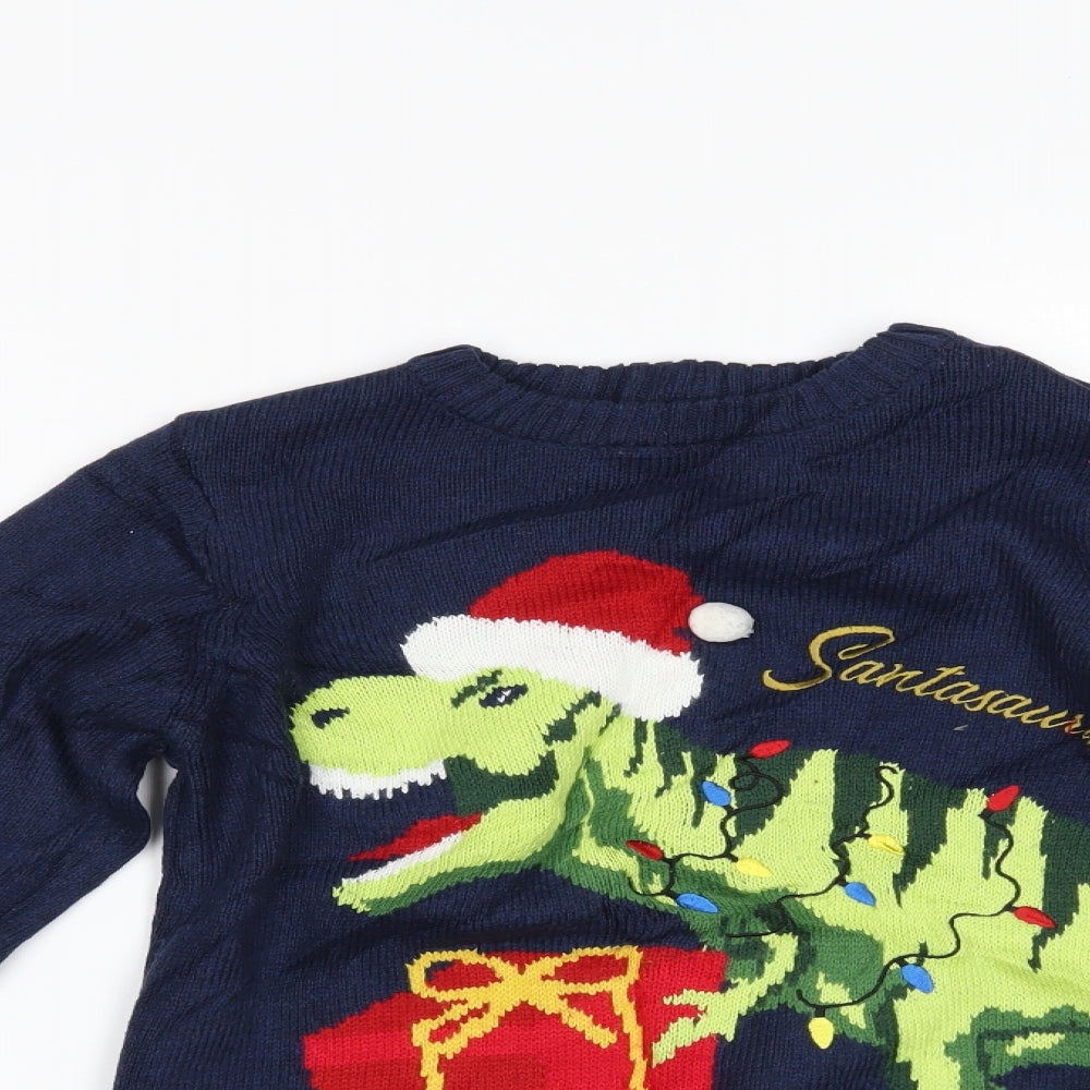 NEXT Boys Blue   Pullover Jumper Size 9 Years  - christmas