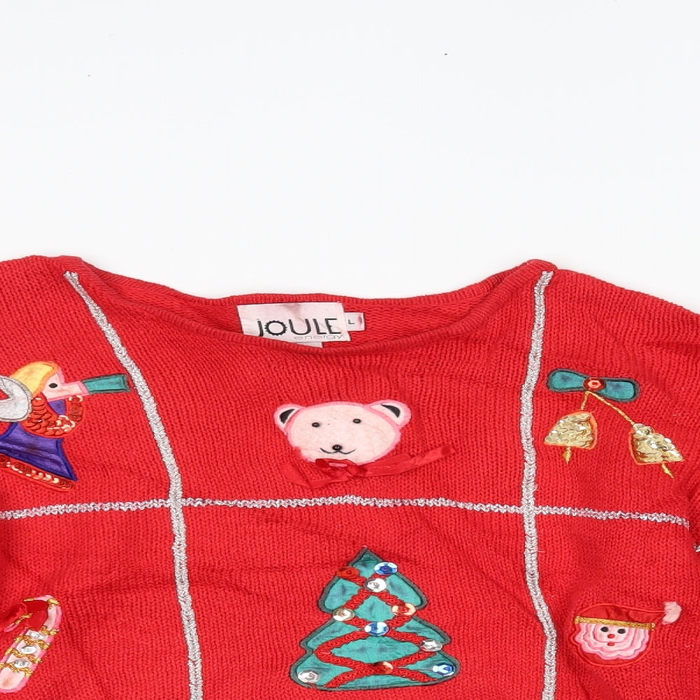 Joule Womens Red   Pullover Jumper Size L  - christmas