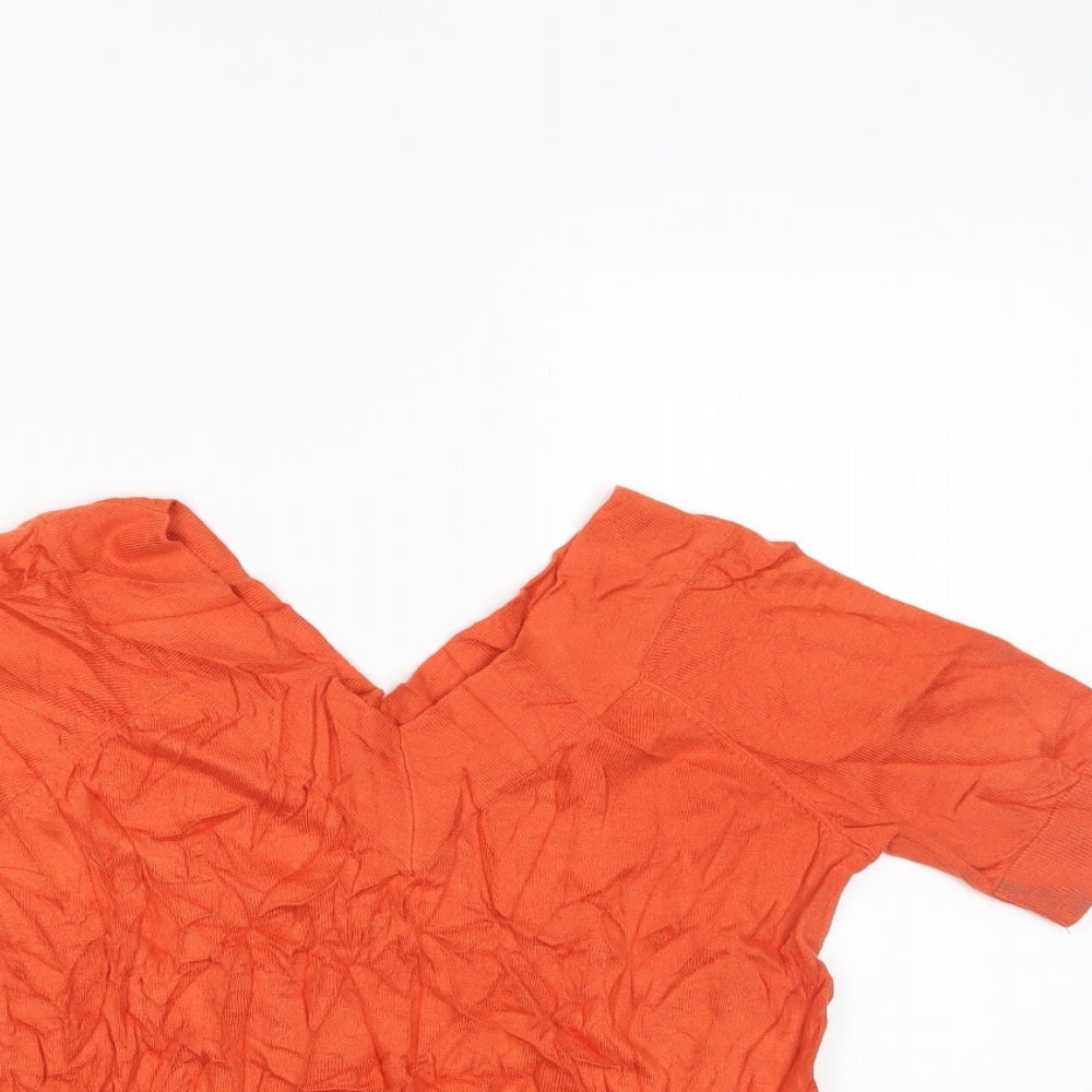 TU Womens Orange   Basic Blouse Size 12
