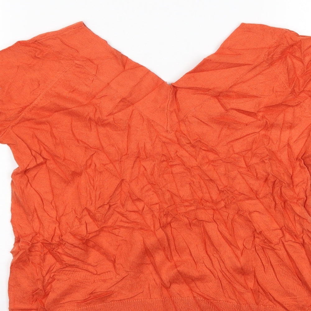 TU Womens Orange   Basic Blouse Size 12