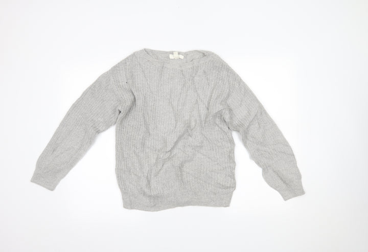 H&M Womens Grey   Henley Jumper Size XS