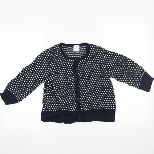 g:21 Womens Blue Polka Dot  Cardigan Jumper Size 8
