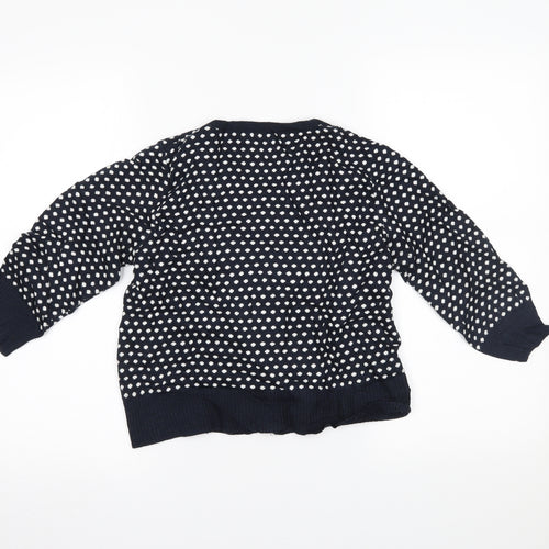 g:21 Womens Blue Polka Dot  Cardigan Jumper Size 8