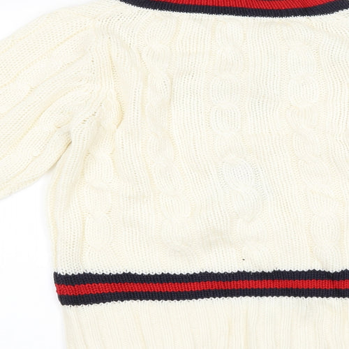 Falcon Mens Ivory   Pullover Jumper Size S