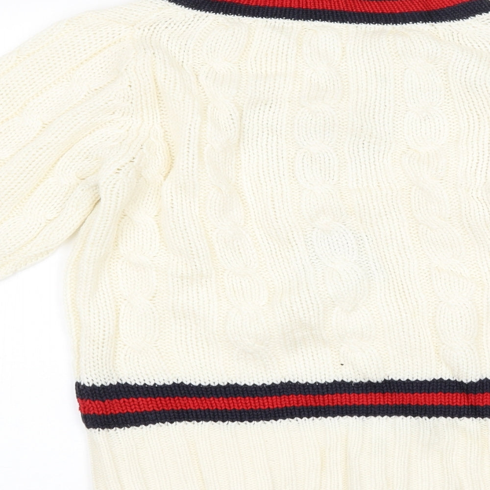 Falcon Mens Ivory   Pullover Jumper Size S