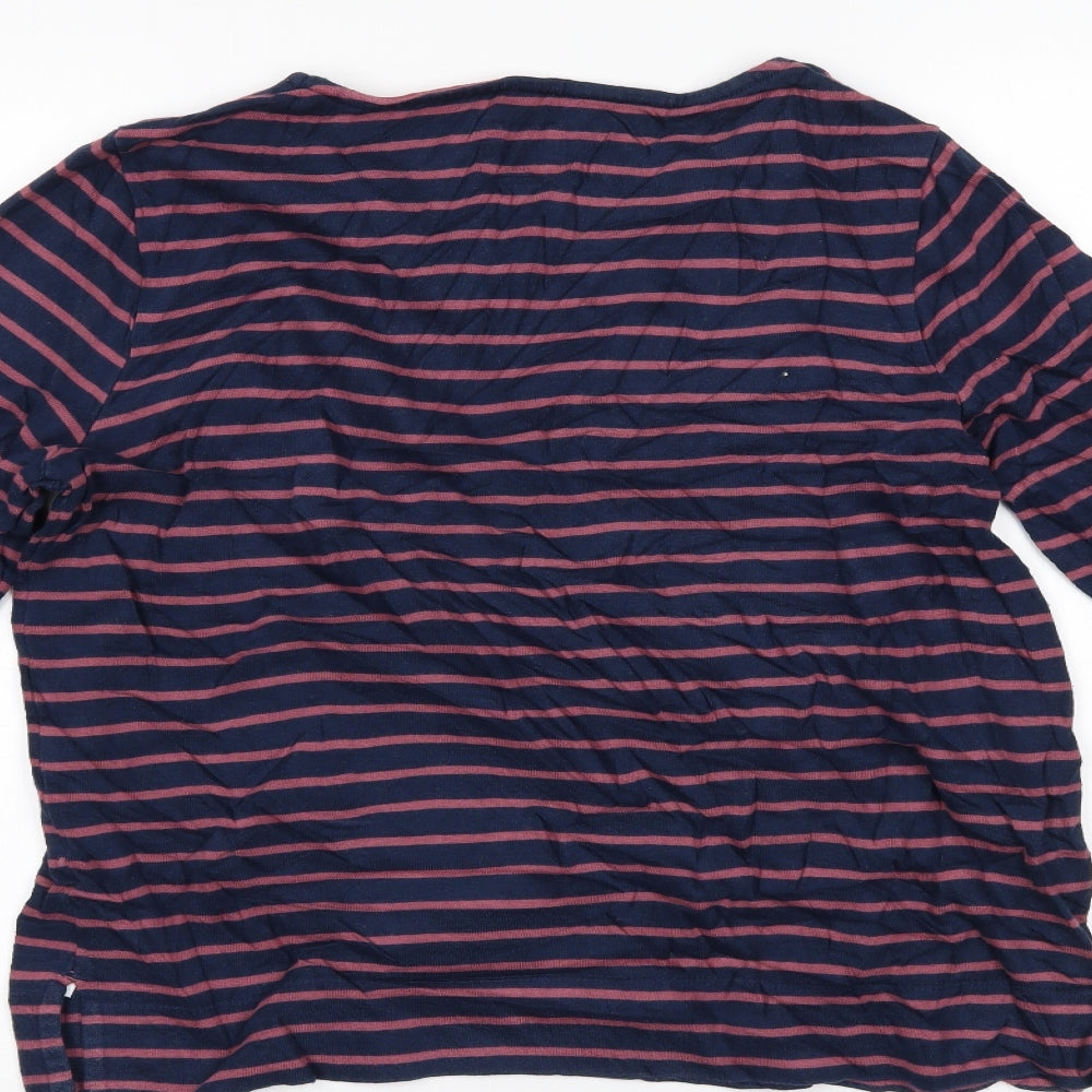 Fat Face Womens Blue Striped  Basic Blouse Size 12