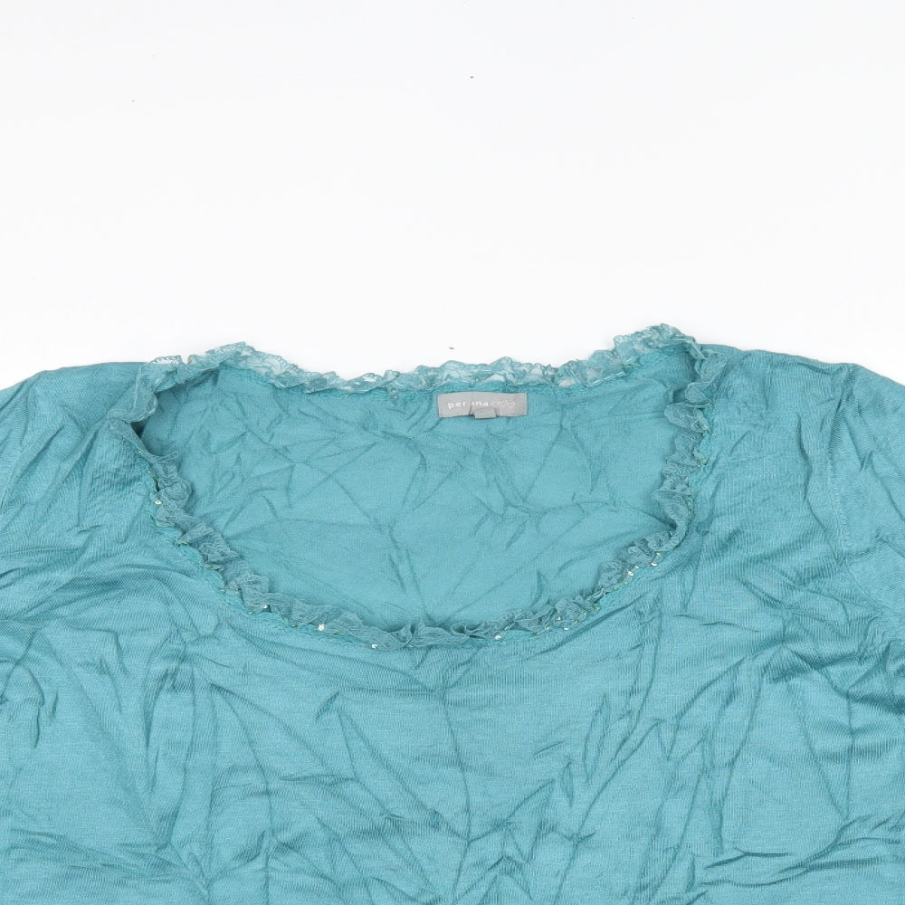 Per Una Womens Blue   Basic Blouse Size 20