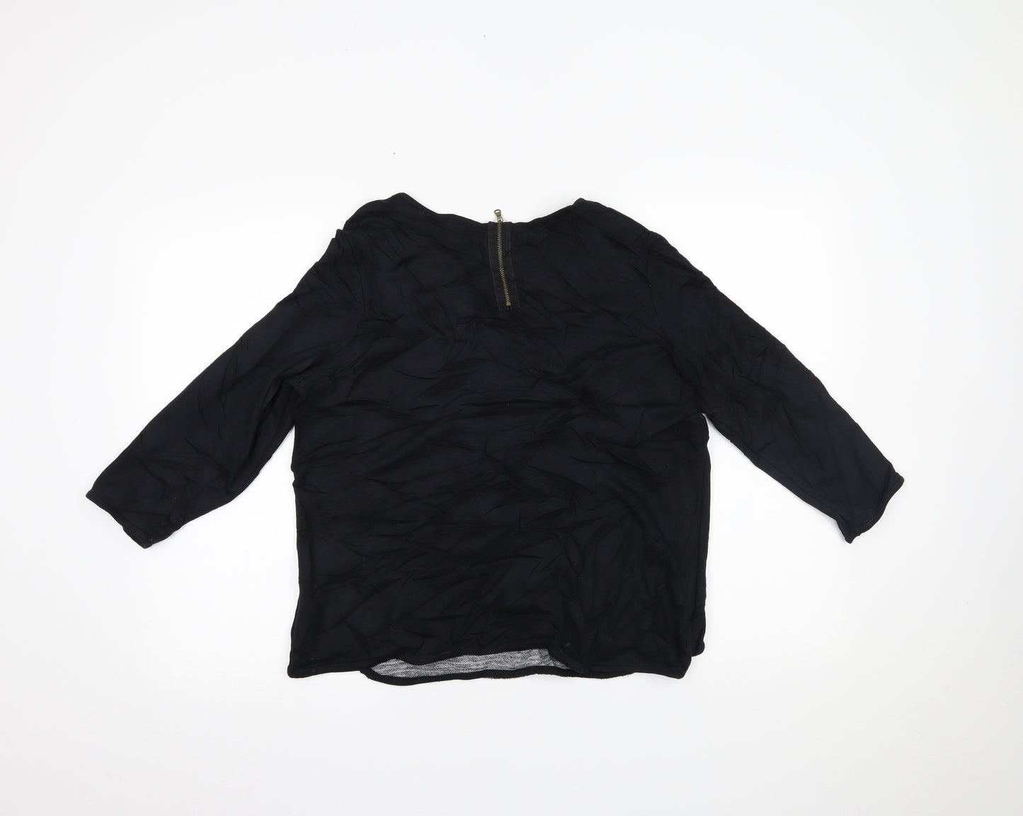 Marks and Spencer Womens Black Striped  Basic Blouse Size 16