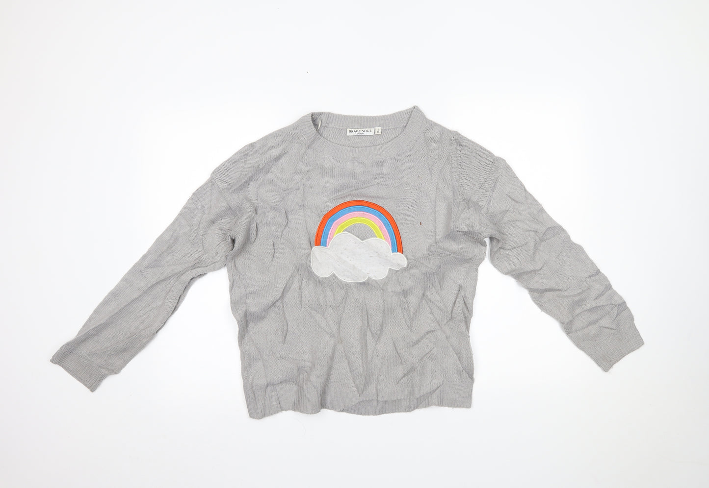 Brave Soul Womens Grey   Pullover Jumper Size 12