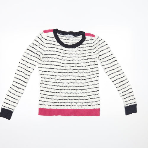 Marks and Spencer Womens Multicoloured Striped  Pullover Jumper Size 8