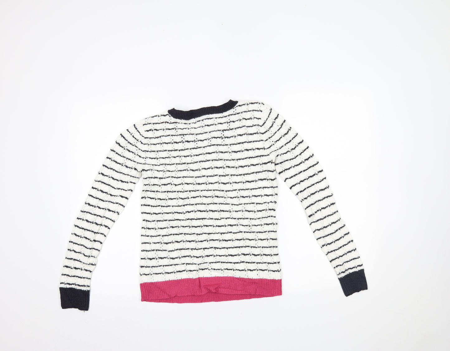 Marks and Spencer Womens Multicoloured Striped  Pullover Jumper Size 8