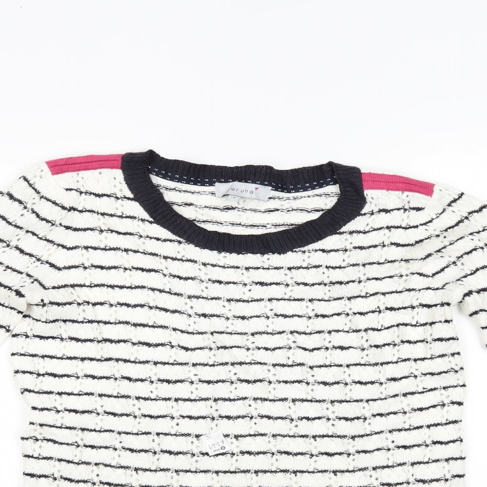 Marks and Spencer Womens Multicoloured Striped  Pullover Jumper Size 8