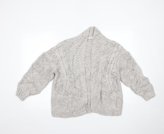 Front view of Marks & Spencer men’s grey cardigan jumper