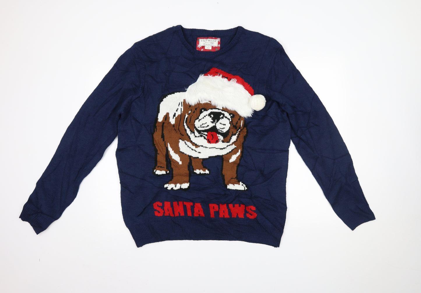F&F Mens Blue   Pullover Jumper Size XL  - christmas