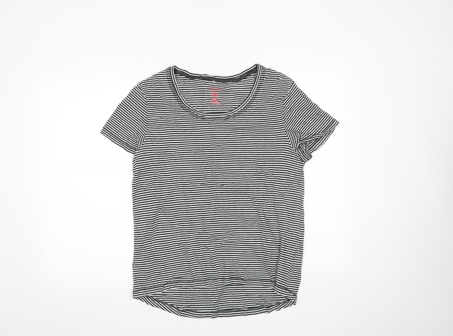 Debenhams Womens Black Striped  Top Pyjama Top Size 12