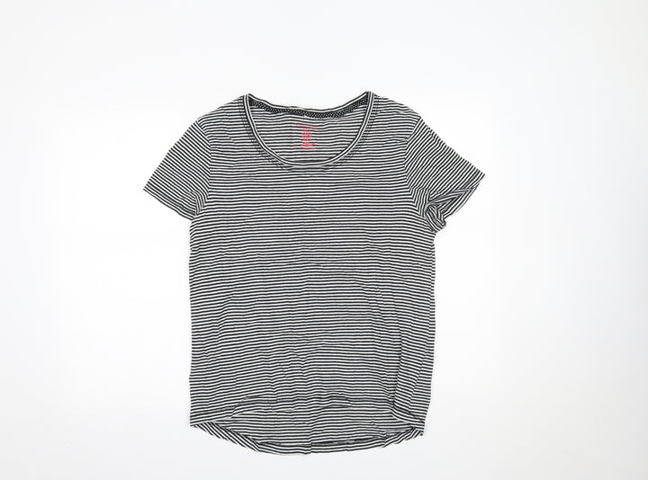 Debenhams Womens Black Striped Top Pyjama Top Size 12