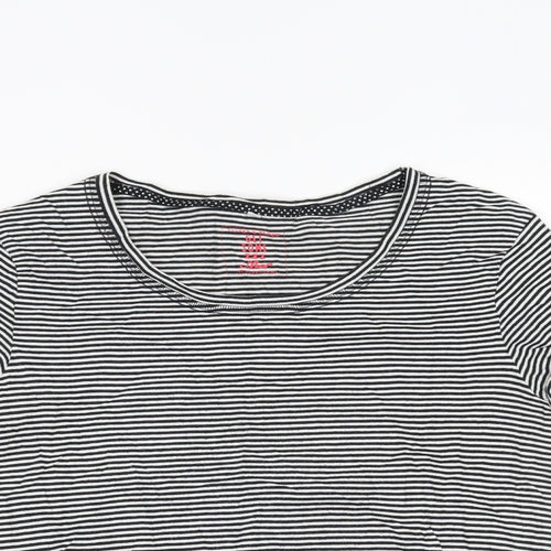 Debenhams Womens Black Striped  Top Pyjama Top Size 12