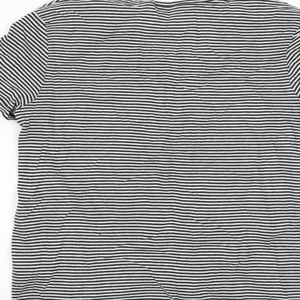 Debenhams Womens Black Striped  Top Pyjama Top Size 12
