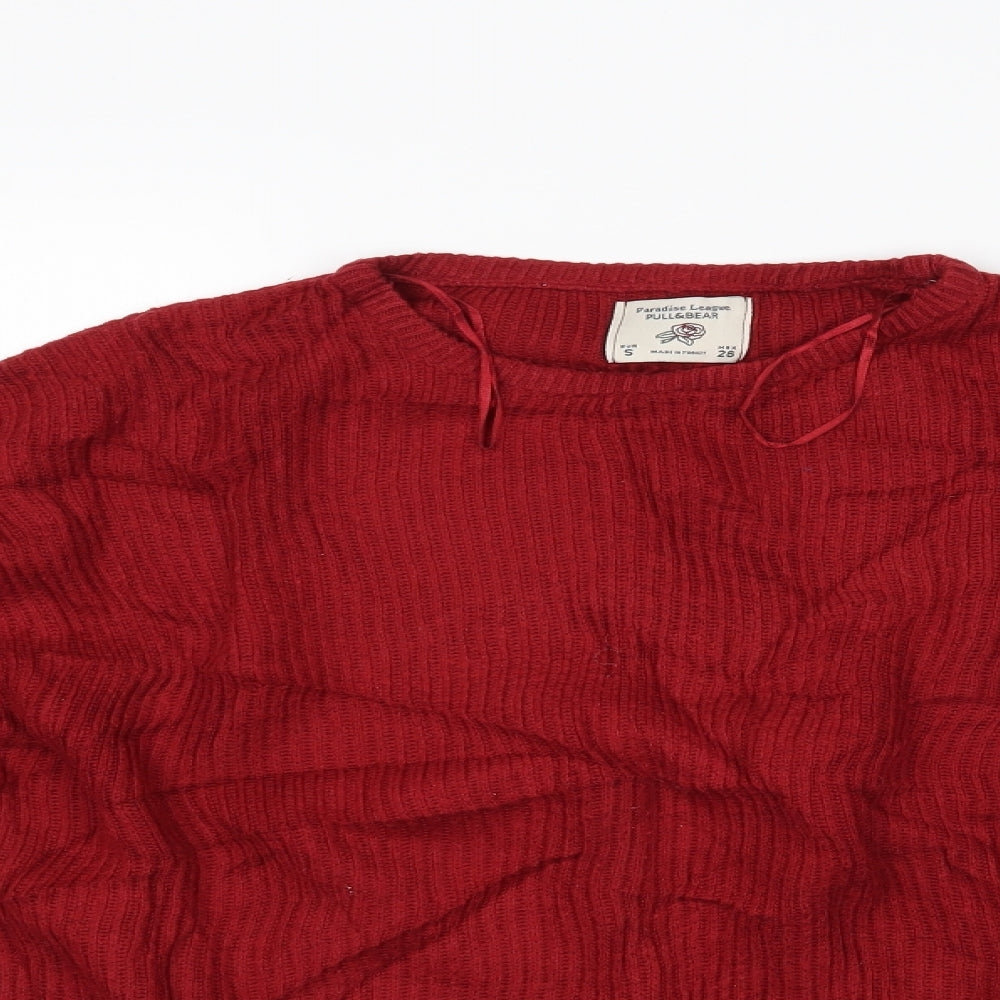 Pull&Bear Womens Red   Pullover Jumper Size S