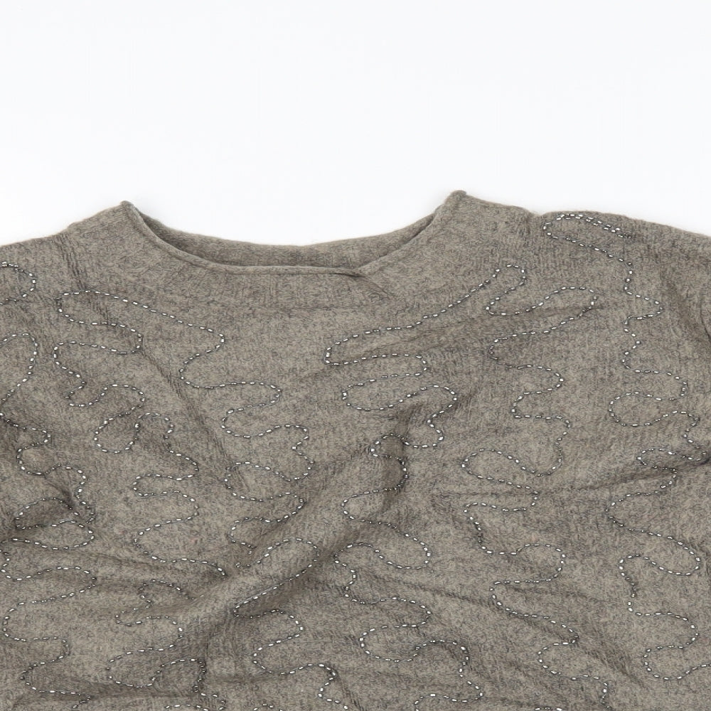 Zara Womens Brown   Pullover Jumper Size S