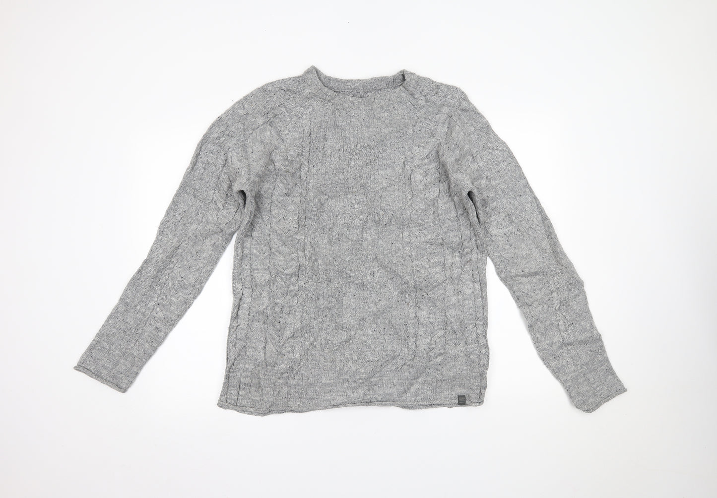 JACK & JONES Mens Grey   Pullover Jumper Size S