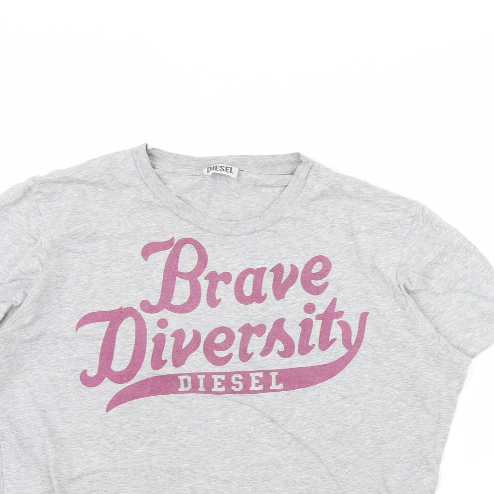 Diesel Womens Grey   Basic T-Shirt Size L