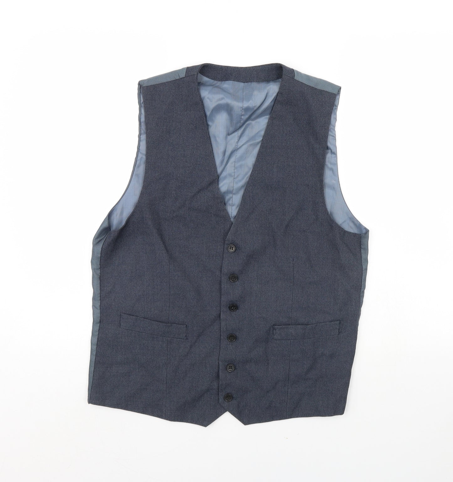Preworn Mens Blue   Jacket Waistcoat Size 40