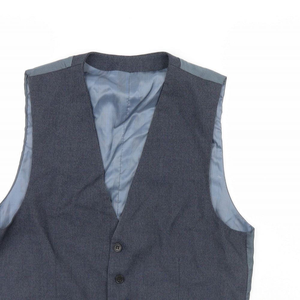 Preworn Mens Blue   Jacket Waistcoat Size 40