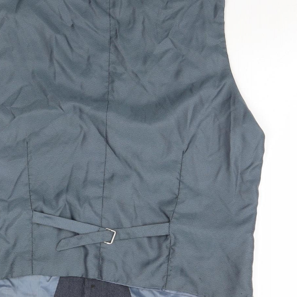 Preworn Mens Blue   Jacket Waistcoat Size 40