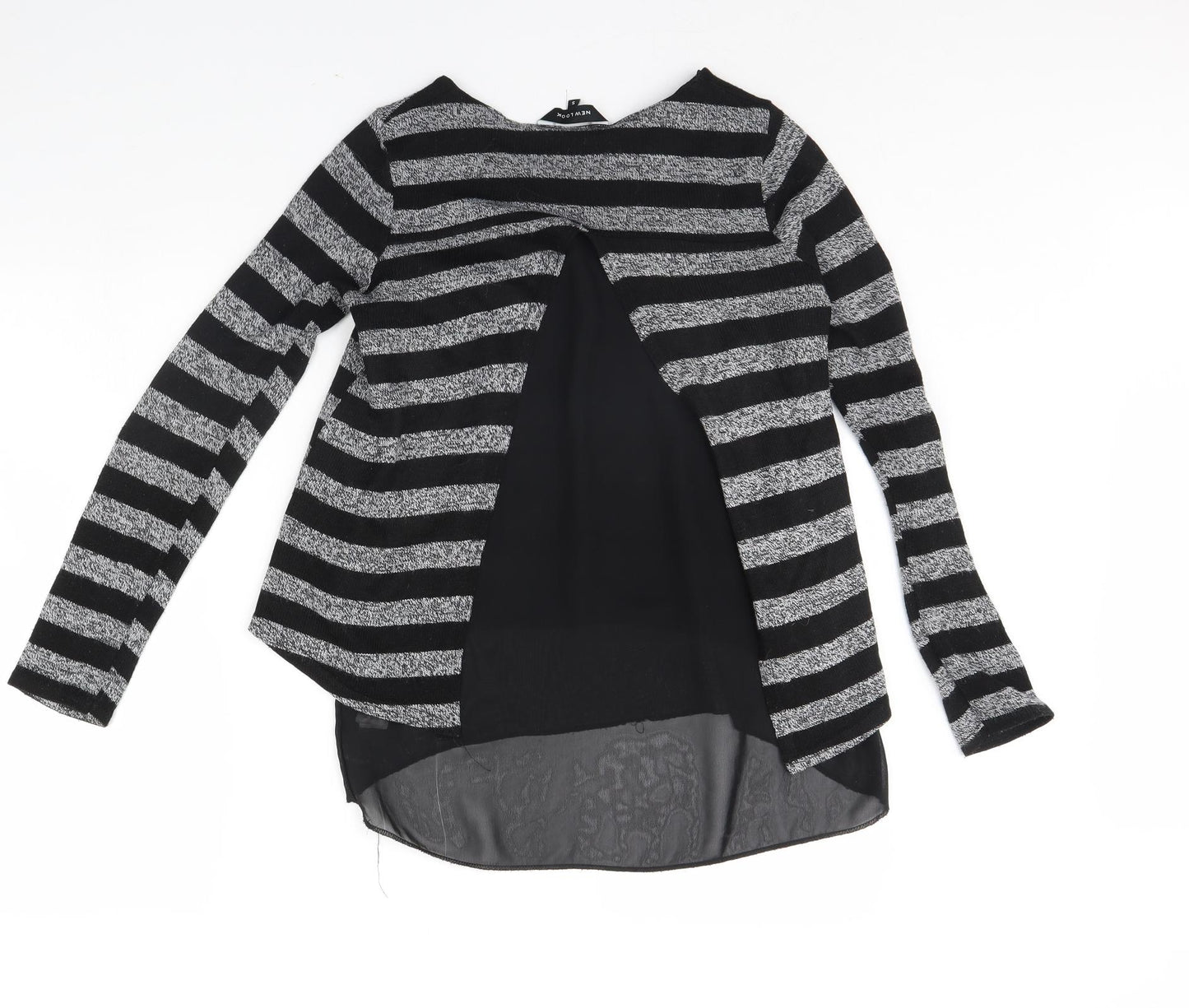 New Look Womens Black Striped  Basic Blouse Size S