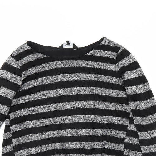 New Look Womens Black Striped  Basic Blouse Size S