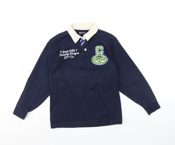 Gap Boys Blue Henley Jumper Size 7 Years
