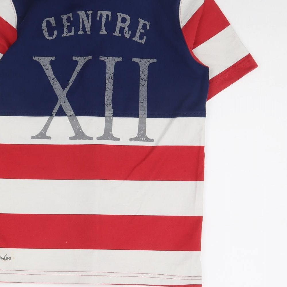 Joules Boys Red Striped  Basic Polo Size 8 Years