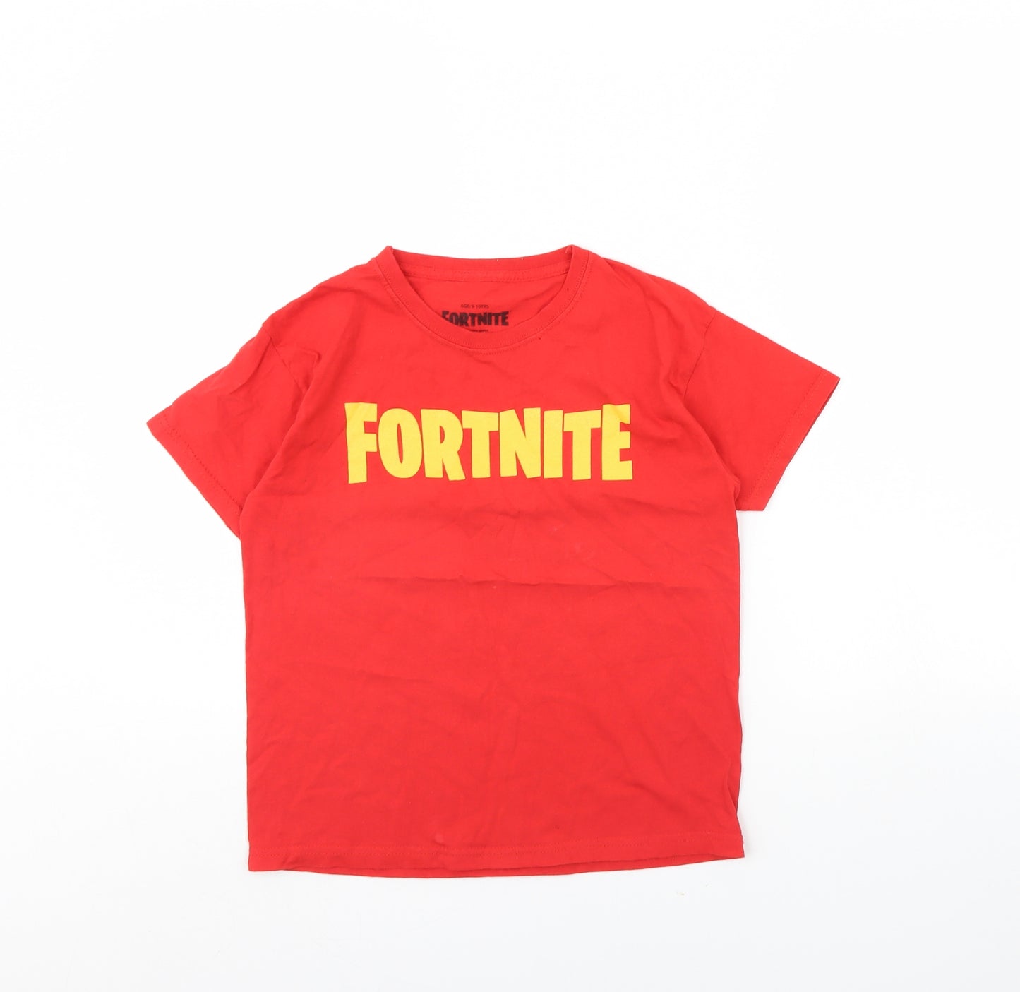 Fortnite Boys Red   Basic T-Shirt Size 9 Years  - Fortnite