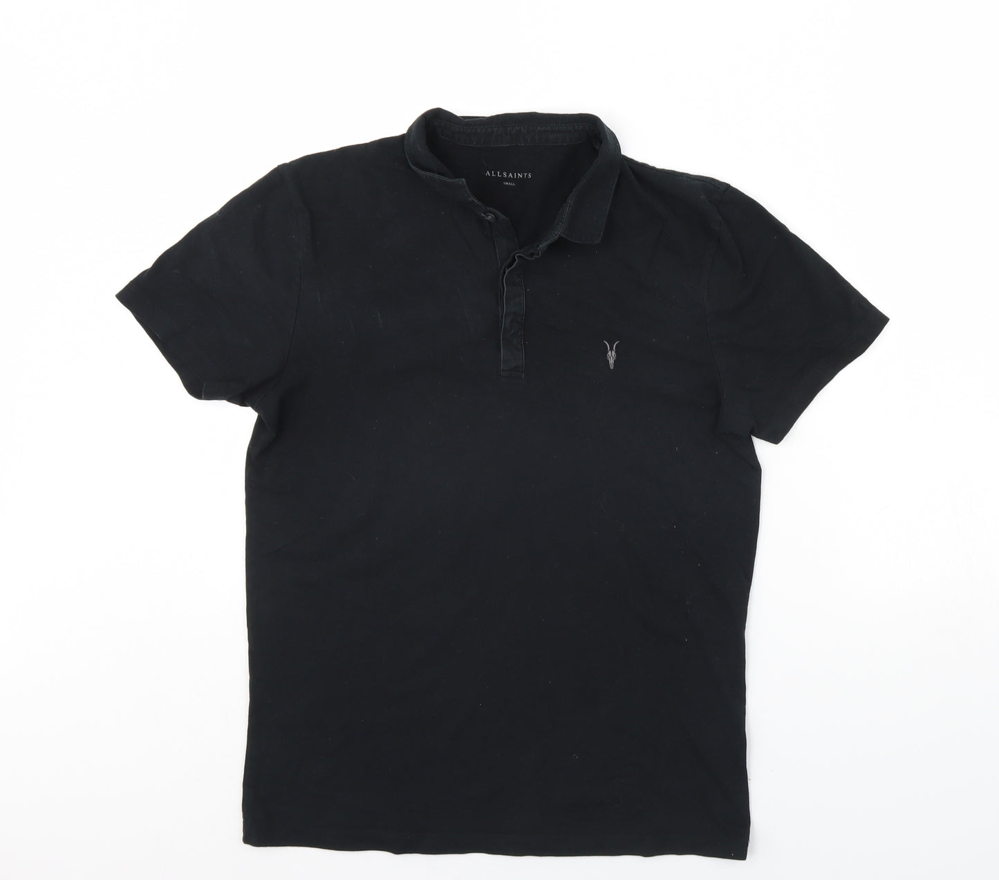 All saints Mens Black    Polo Size S