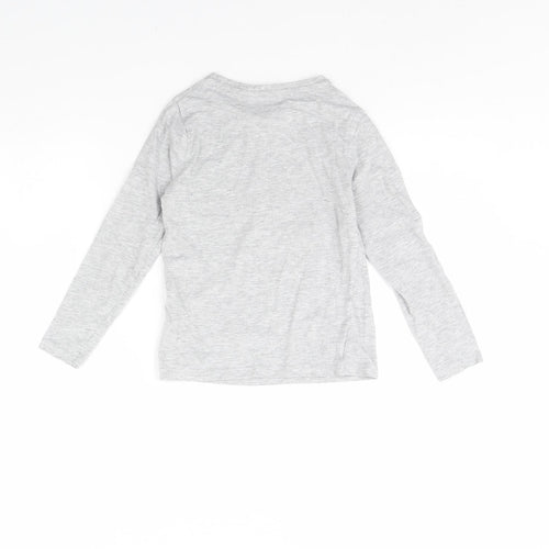 Pep & co Boys Grey   Basic T-Shirt Size 7 Years  - Skull