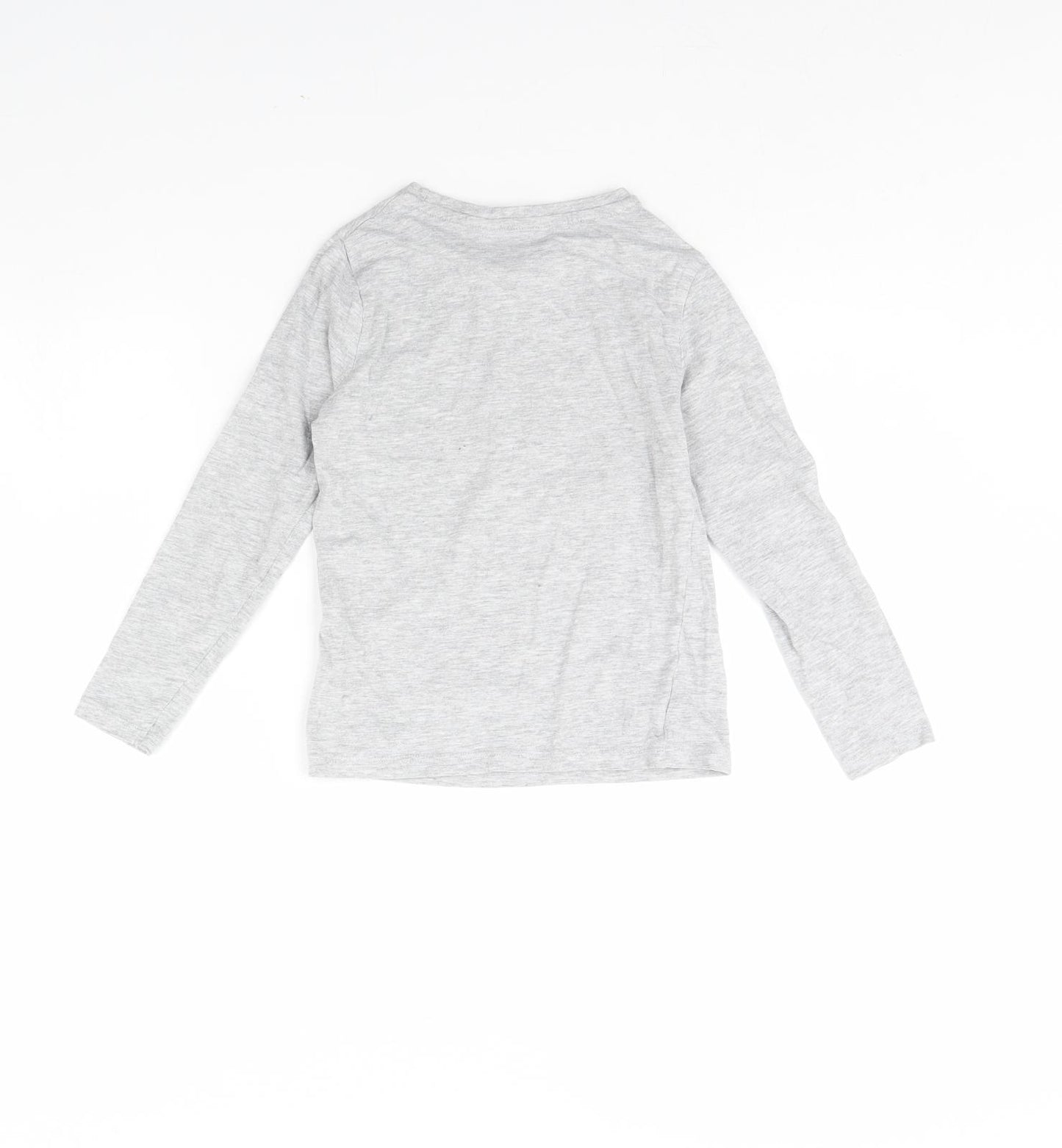 Pep & co Boys Grey   Basic T-Shirt Size 7 Years  - Skull