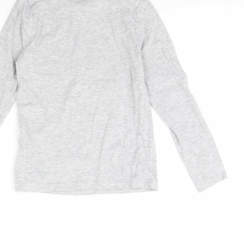 Pep & co Boys Grey   Basic T-Shirt Size 7 Years  - Skull