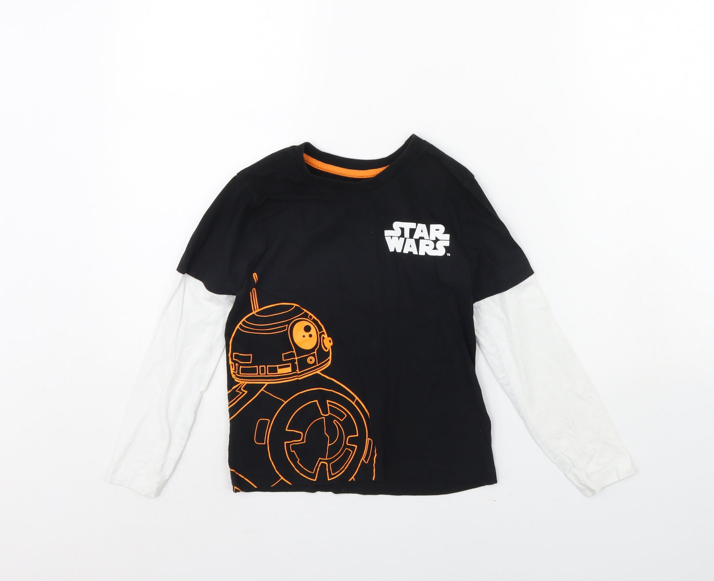 Star Wars Boys Black   Basic T-Shirt Size 7 Years  - Star wars