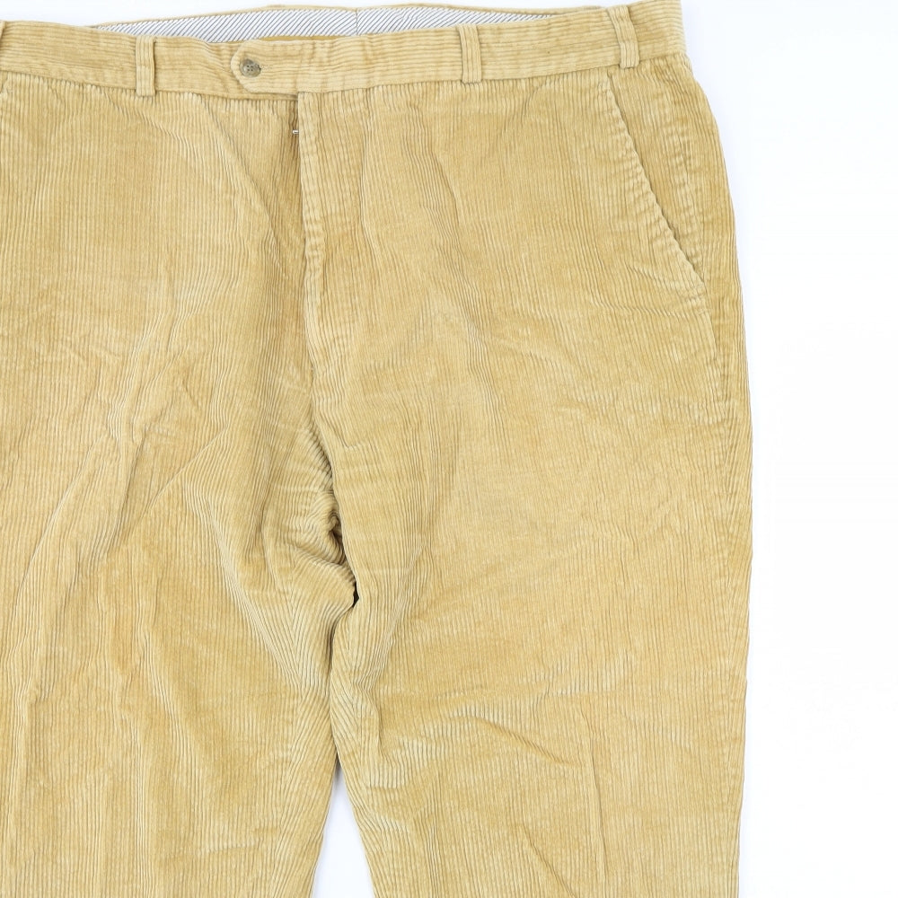 Gurteen Mens Yellow  Corduroy Trousers  Size 44 in L28 in