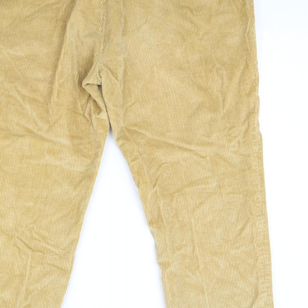 Gurteen Mens Yellow  Corduroy Trousers  Size 44 in L28 in