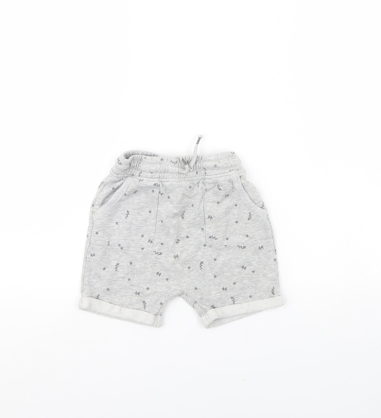 George Boys Grey Spotted  Sweat Shorts Size 5 Years - Star pattern